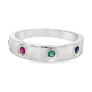 Multicolor Gemstone Band Ring