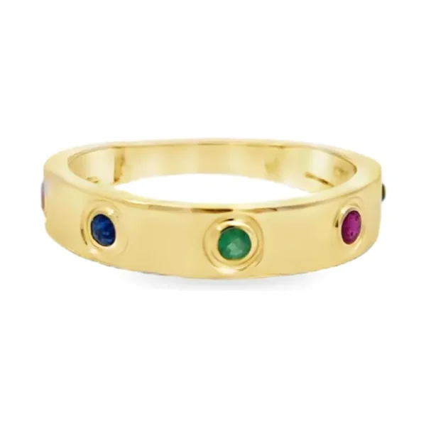 Bezel Gemstone Band Ring