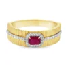 Ruby Halo Band Ring