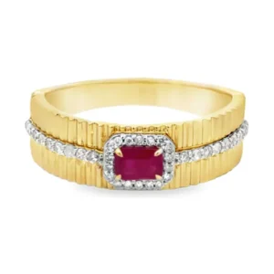 Ruby Halo Band Ring