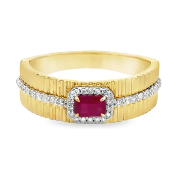 Ruby Halo Band Ring