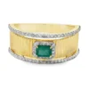 Emerald Halo Band Ring