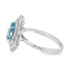 Oval Topaz Halo Ring