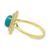 Turquoise Diamond Halo Ring