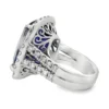 Cushion Tanzanite Halo Ring