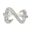 Curved Diamond Bypass Ring