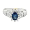 Oval Sapphire Halo Ring