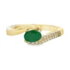 Oval Green Stone Ring