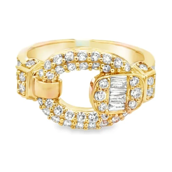 Buckle Diamond Fashion Ring