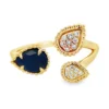 Pear Sapphire Bypass Ring