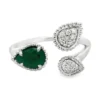 Pear Emerald Bypass Ring