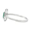 Pear Emerald Halo Ring