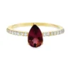 Pear Gemstone Diamond Ring