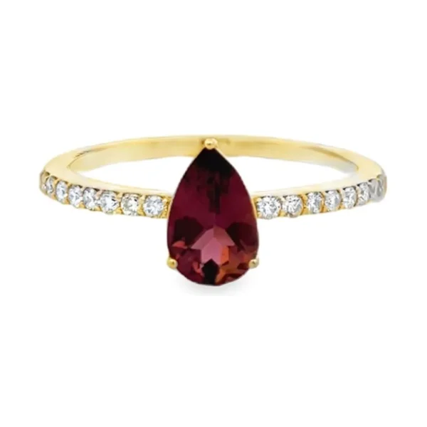 Pear Gemstone Diamond Ring