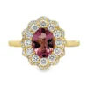 Oval Gemstone Halo Ring