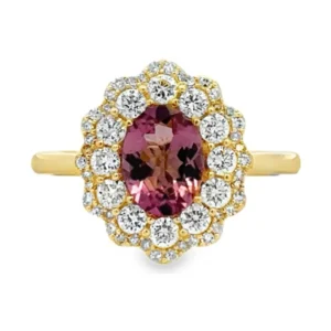 Oval Gemstone Halo Ring