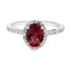 Oval Gemstone Halo Ring