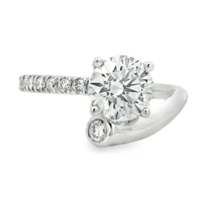 Bypass Round Diamond Ring