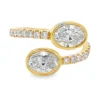Oval Diamond Bypass Ring