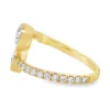 Oval Diamond Bypass Ring