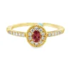 Oval Gemstone Halo Ring
