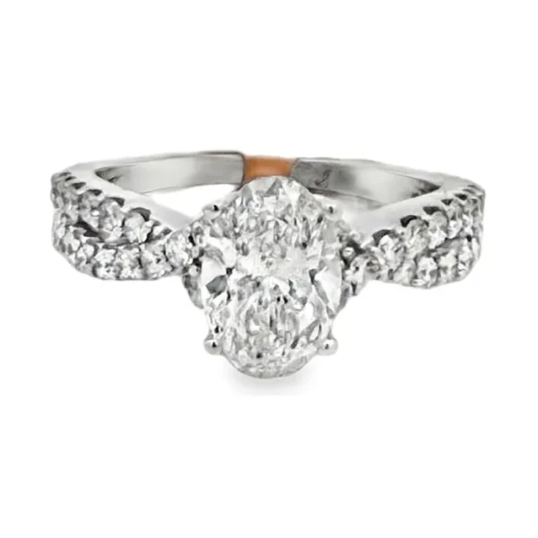 Oval Diamond Twist Ring