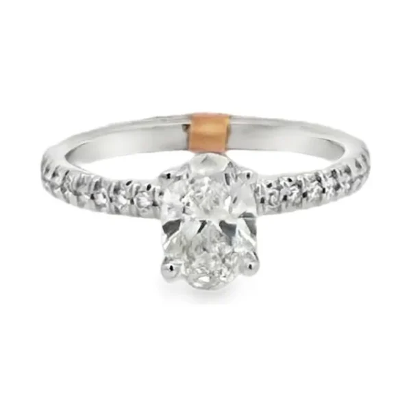 Oval Diamond Solitaire Ring