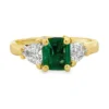 Emerald Three Stone Ring