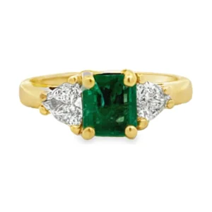 Emerald Three Stone Ring