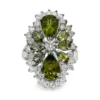 Peridot Cluster Halo Ring