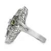 Peridot Cluster Halo Ring