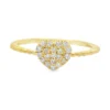 Heart Diamond Motif Ring