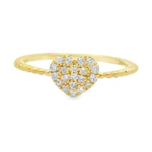 Heart Diamond Motif Ring