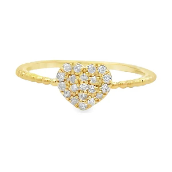Heart Diamond Motif Ring