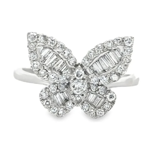 Diamond Butterfly Fashion Ring