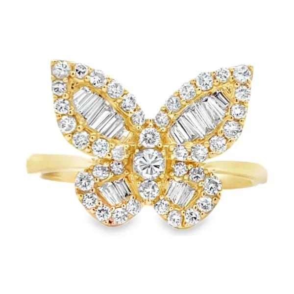 Diamond Butterfly Ring