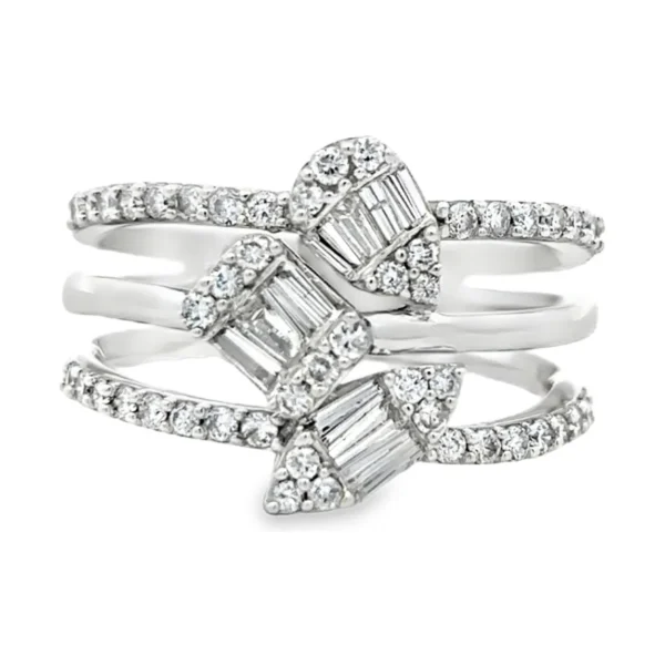 Baguette Diamond Multi-Band Ring