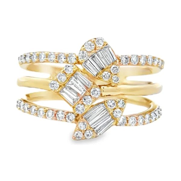Baguette Cluster Fashion Ring