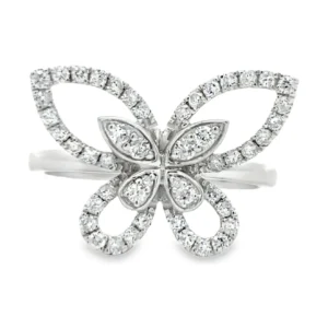 Diamond Butterfly Fashion Ring