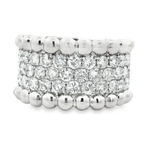 Diamond Beaded Band Ring