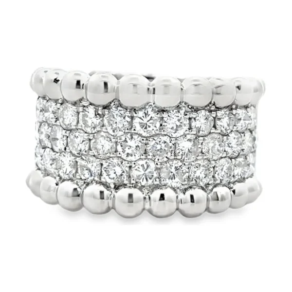 Diamond Beaded Band Ring