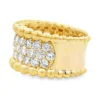 Beaded Diamond Band Ring