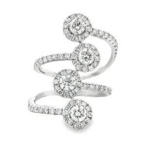 Spiral Diamond Cocktail Ring