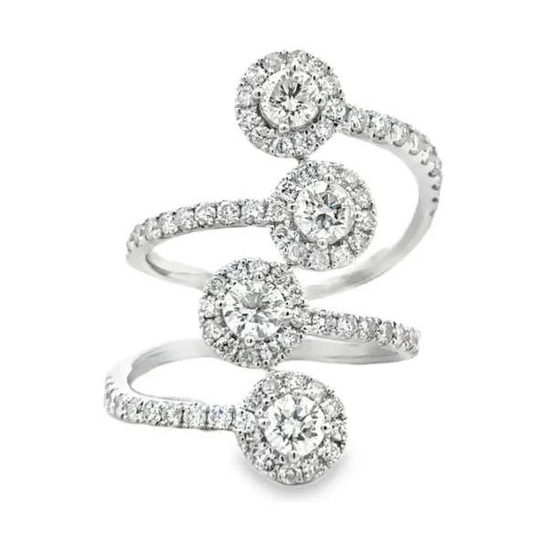 Spiral Diamond Cocktail Ring