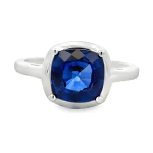 Cushion Blue Gemstone Ring