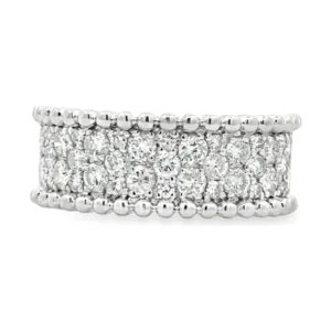 Beaded Diamond Band Ring