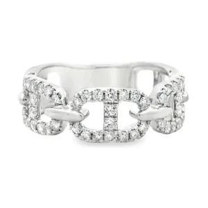 Diamond Chain Link Ring