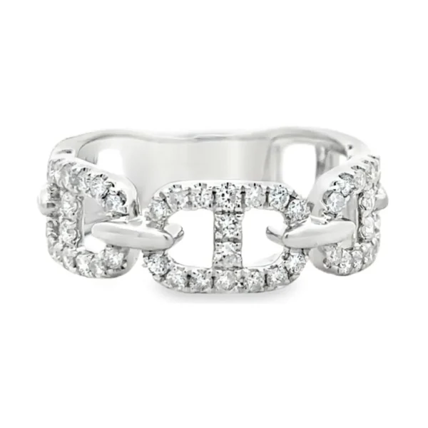Diamond Chain Link Ring