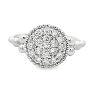 Round Cluster Diamond Ring