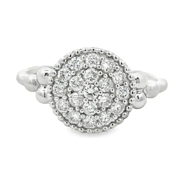 Round Cluster Diamond Ring